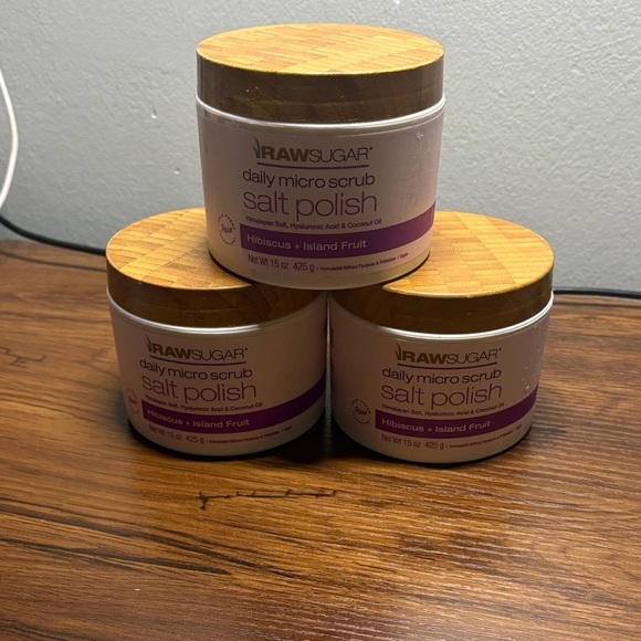 Raw Sugar Daily Micro Scrub Hibiscus + Island Fruit 3 pack Discontinued Scent - Picture 1 of 4
